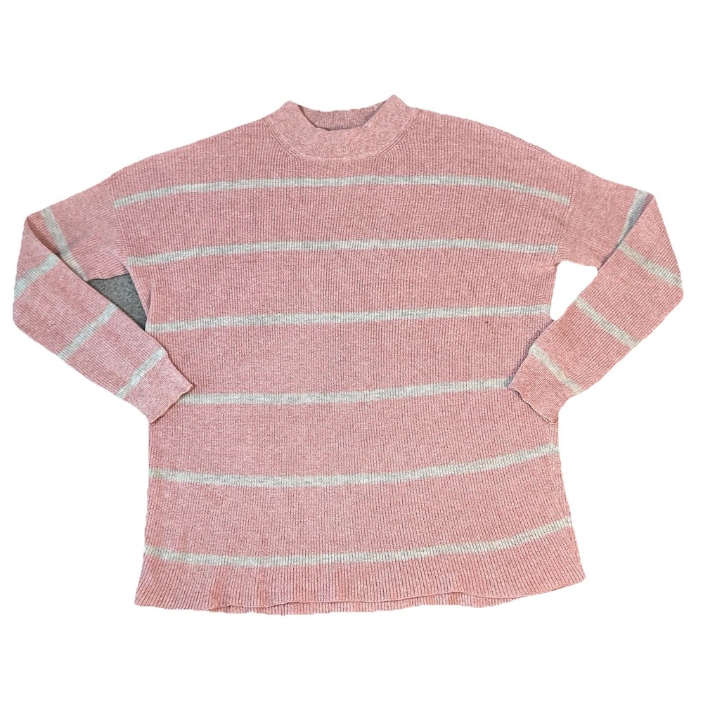 American Eagle Sweater Women's XS Knit Pink Striped Pullover Lightweight Casual